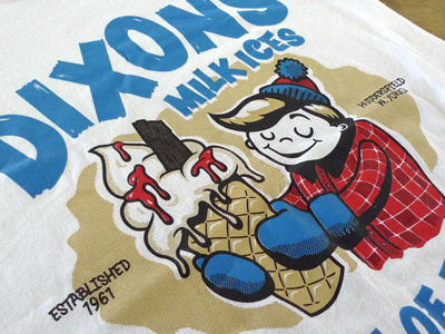 Dixon's Tee apparel character halftone tshirt typography