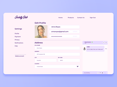 Store settings page - Web Page daily daily 100 challenge daily ui dailyui dailyuichallenge design settings settings page settings ui settingspage socialmedia store ui uiux uxdesign web webdesign