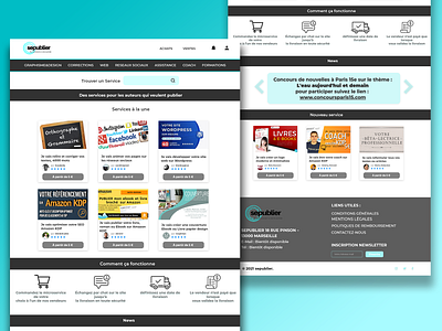 SePublier a freelancing website made using Adobe XD