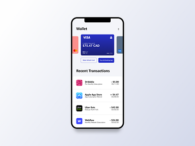 30 Days of Art: (16) Wallet App american express amex app app design banking credit card design finance finances fintech mastercard money sketch ui ui design ux ux design visa wallet