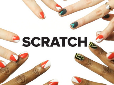 Scratch - awesome nail wraps design pattern