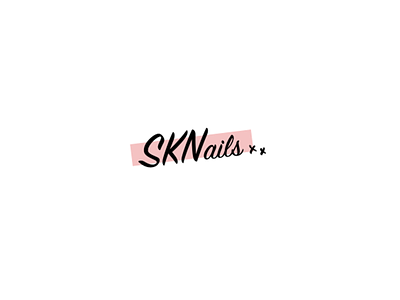 SKNails branding design illustration logo ui