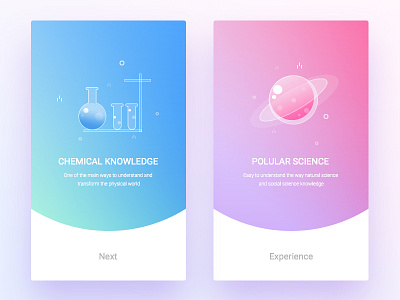 Science app color design flat interface ios minimal mobile science sketch ui ux