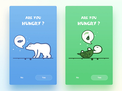 Hungry app color design flat interface ios minimal mobile science sketch ui ux