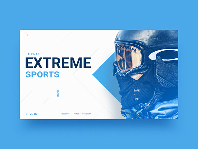 Extreme sports blue extreme pc sports ui ux web
