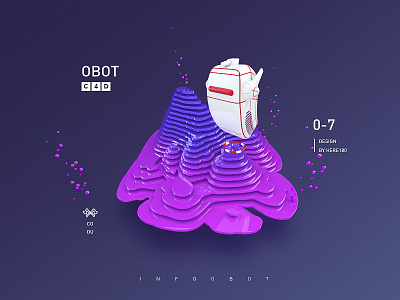 OBOT c4d color here180 robot ui