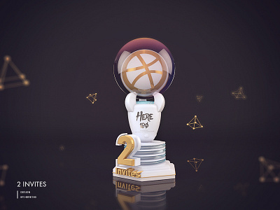 Invite 3d available basketball c4d dribbble here180 icon invitations invite invites