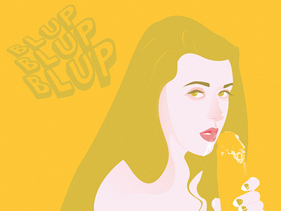 Blup Blup Blup character design erotic erotica eroticart green illustraion naked women yellow