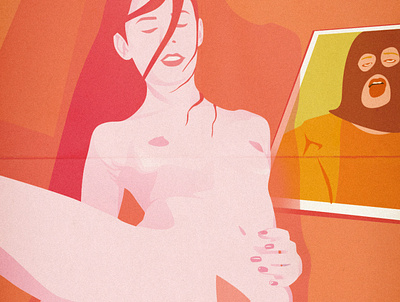Mask character design erotic erotica eroticart illustraion men naked pink women