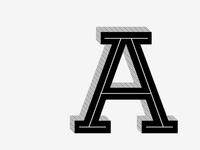 Letter A typography