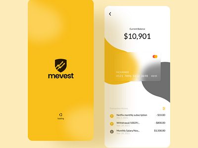 Meevest - Mobile App Design