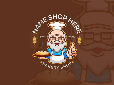 Legendary bakery logo bakery bakery logo brand brand design branding bread cake cartoon chef design food legend legendary logo logoinspire mascot old old man wheat