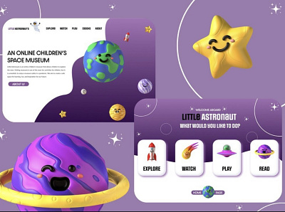 Little Astronauts | Web Design ui ux web design wireframe