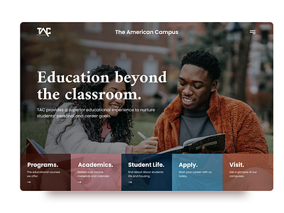 College Website Landing Page