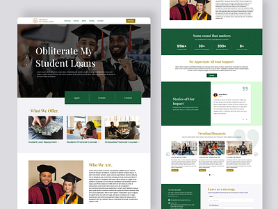 Obliterate My Student Loan Website Design college education pupil school student ui ux website
