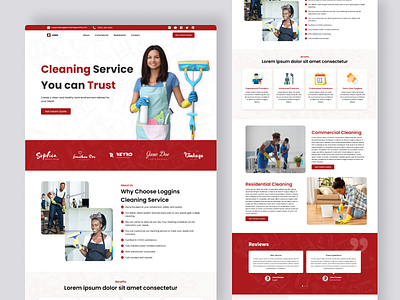 Cleaning Service Website cleaning cleaning service design homepage lanfing page laundry ui ux website work