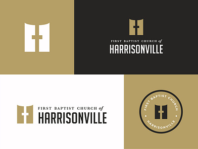 FBC Harrisonville Logo branding church cross logo