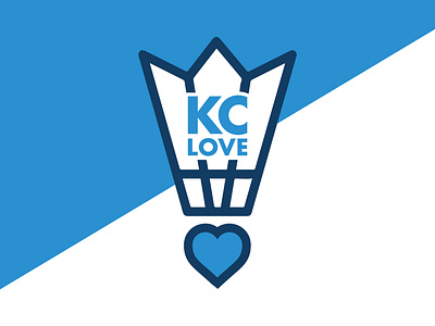 KC Love heart kansascity kc love shuttlecock