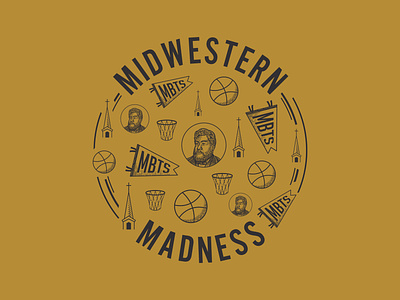 Midwestern Madness basketball hoop madness midwestern pennant steeple
