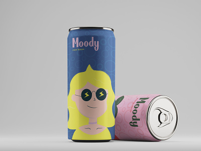 Moody Sparkling Water | Dribbble Rebound ai can design character illustration moody packaging psd rebound sparkling water vector weekly warm up