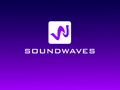 SOUNDWAVES branding design flat logo minimal vector