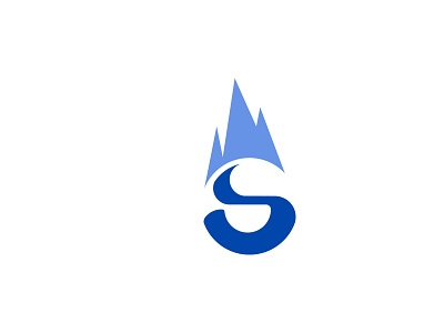 Water + Letter S Logo Concept branding design flat graphic design logo vector