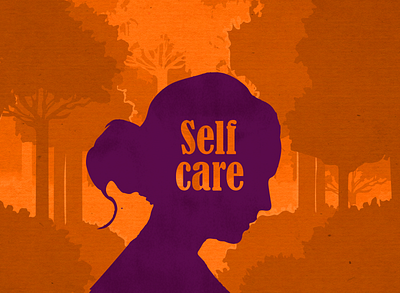 Poster Self care colorful design illustration posterdesign vector
