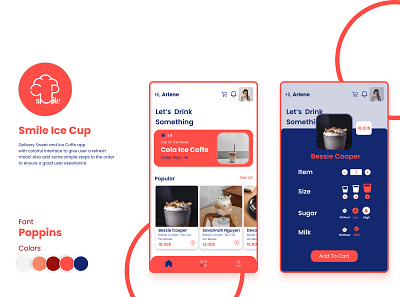 𝗦𝗺𝗶𝗹𝗲 𝗜𝗰𝗲 𝗖𝘂𝗽 App android android app app app design application code coffe coffee cup creative design developer icecream illustrator inspiration inspire ios app logo ui uidesign ux