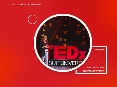 TEDx AssuitUniversity | Project Cover behance behance project cover creative design design art designs event graphic inspiration inspire mockup photoshop red redesign stage stage design talks ted tedx