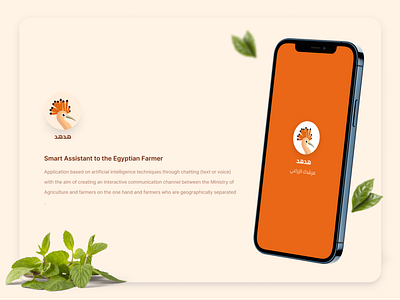 Hudhud App agriculture ai app branding chat creative design egypt farm farmer government inspiration inspire logo mobile orange ui ui design uidesign ux