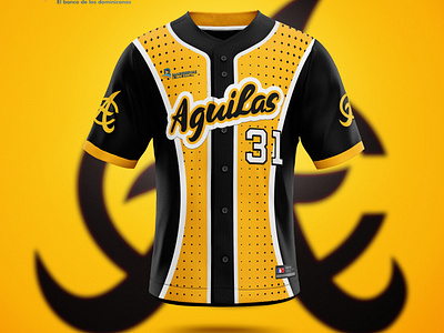 Baseball Jersey Front View Aguilas Cibaenas by Jro Studios on Dribbble