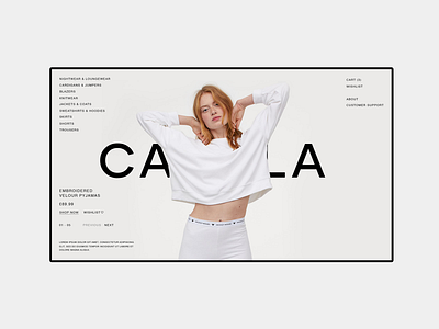 CAROLA - Clothing branding clothing design ecommerce user interface webdesign website