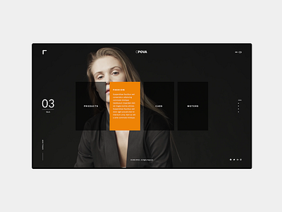 CPOVA - Model creative design model portfolio ui webdesign website