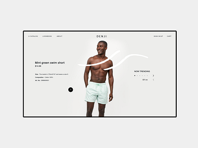 DENJI - Clothing behance clothing creative design ecommerce ui webdesign website