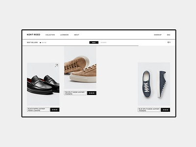 KEN REED - Clothing clothing creative ecommerce footwear minimalism ui ui ux webdesign website