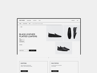 KENT REED - Clothing UI behance clothing creative design ecommerce ui webdesign website