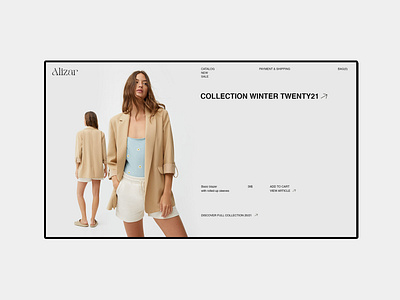 Alizar - Clothing behance clothing creative design ecommerce ui webdesign website