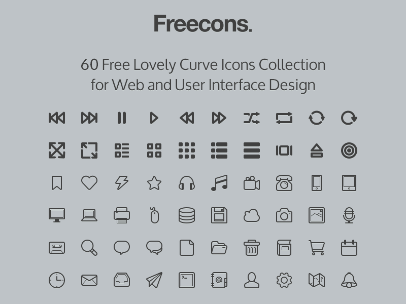 Freecons (Freebie) freecons free icons icon iconset curve icon