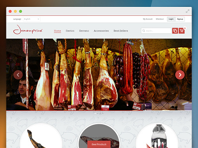 Jamonprive Home (concept) clean e commerce homepage ui website
