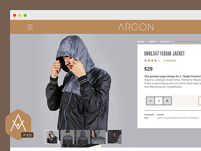 Argon PSD Template argon brown contemporary modern psd psd template ui website template