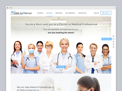 Landing Page clean landing page medical website ui website