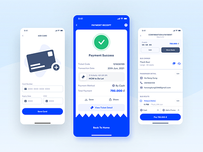 Booking Bus app application design figma minimal ui ux