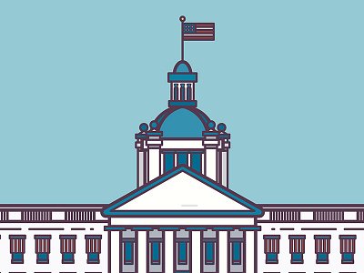 WIP Florida Old Capitol digital florida illustration politics wip