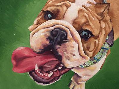 Oil Pet Portrait #2 dog oil painting pet portrait