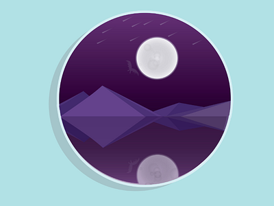 Moon scene illustration