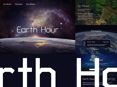 Earth Hour Microsite Design Brief Mockup