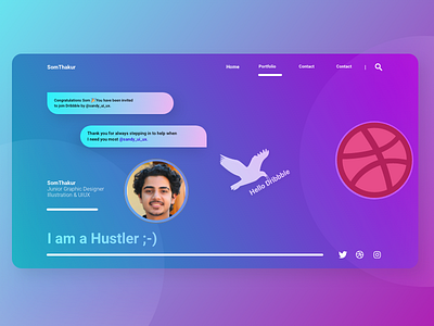 Hello dribbble :-)