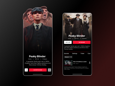 Netflix App Design, Ott Platform Design app app ui design designer figma netflix peakyblinder product design ui ui ux uiuxdesigner userexperience userinterface