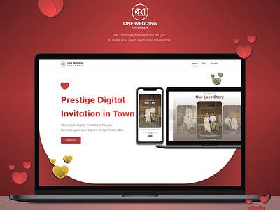 Daily UI - Landing page for One Wedding Indonesia branding design graphic design illustration logo typography ui ux vector web