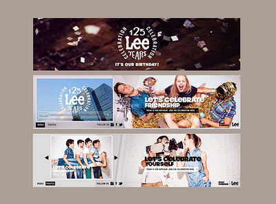 Lee 125th Anniversary Yahoo! Ads graphic design interactive design